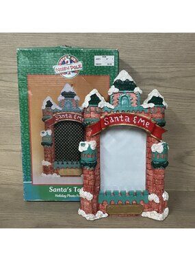 Toys R Us Santa And Me Photo Frame North Pole Santa's Town 2000 Vtg holiday